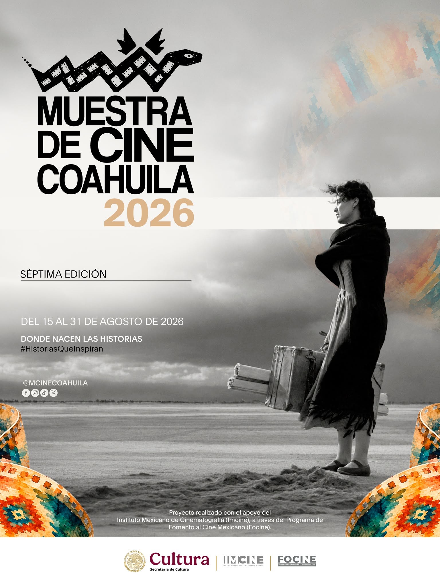 Cartel oficial de la Muestra de Cine Coahuila 2026